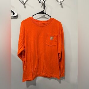 Mens carhartt orange long sleeve size medium